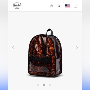 NWT Herschel backpack Mid-volume clear tortoise shell
